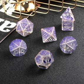 img 1 attached to 🎲 DNDND Translucent Polyhedral Dungeons & Dragons Dice Set