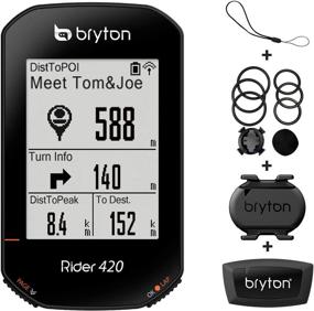 img 4 attached to 🚴 Bryton Rider 420T GPS Cycling Bike Computer Bundle (with Cadence and HRM Sensors), Long 35-Hour Battery Life, Turn-by-Turn Trail Navigation. Support for 5 Satellite Systems Ensures Unparalleled Accuracy.