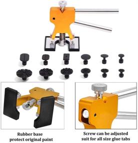 img 4 attached to Набор Mookis для безкрасочного ремонта вмятин - 34 предмета для удаления вмятин с помощью золотистого инструмента для поднятия, клеевого пистолета, клеевых стержней и резинового молотка - набор для удаления повреждений от града.