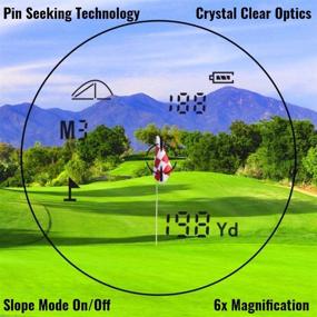 img 2 attached to 🏌️ One Under Golf Slope Rangefinder: Lock-on Magnet, UltraClear Optics, 800yd Range, Flag Lock+Jolt Vibration, 6x Magnification, Slope On/Off