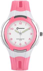 img 3 attached to 🌊 Waterproof Analog Wristwatches for Girls | Educational Learning Watches"