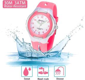 img 1 attached to 🌊 Waterproof Analog Wristwatches for Girls | Educational Learning Watches"