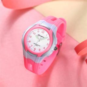 img 2 attached to 🌊 Waterproof Analog Wristwatches for Girls | Educational Learning Watches"