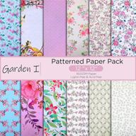 🌺 yarumi lovely garden cardstock paper pad 12x12 inches - floral spring-themed scrapbook paper pack with decorative craft prints - perfect for photo albums and cardmaking - 24 single-sided pages logo