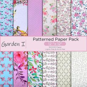 img 4 attached to 🌺 YARUMI Lovely Garden Cardstock Paper Pad 12x12 Inches - Floral Spring-Themed Scrapbook Paper Pack with Decorative Craft Prints - Perfect for Photo Albums and Cardmaking - 24 Single-Sided Pages