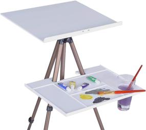img 2 attached to 🎨 MEEDEN Lightweight Artist Watercolor Field Easel - Portable 17 to 65 Inch Tripod for Watercolors, Tabletop/Floor Painting, Drawing, and Display