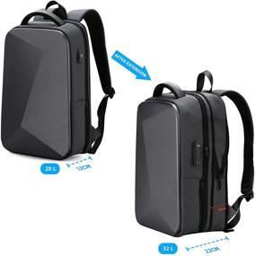 img 3 attached to 🎒 FENRUIEN Waterproof Hard Shell Laptop Backpack 15.6 Inch for Men - Expandable Anti-theft Business Gaming Rucksack with USB Charging Port, TSA Lock - Perfect for College, Trip, Work (Black)