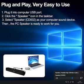 img 3 attached to 🔊 USB Powered Computer Speaker: Enhance Your Desktop, PC, and Laptop Audio Experience!