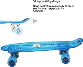 img 1 attached to Skateboard Beginners Transparent Complete Cruiser