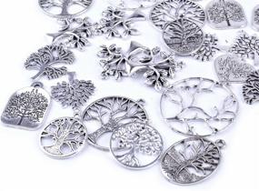 img 2 attached to 🌳 Enhance Your Jewelry Collection with BronaGrand 40Pcs Tree of Life Charms Pendents: Perfect for DIY Bracelets, Necklaces, and Earrings in Antique Silver