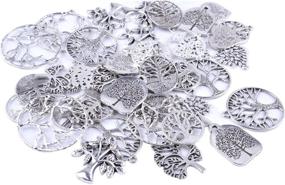 img 3 attached to 🌳 Enhance Your Jewelry Collection with BronaGrand 40Pcs Tree of Life Charms Pendents: Perfect for DIY Bracelets, Necklaces, and Earrings in Antique Silver