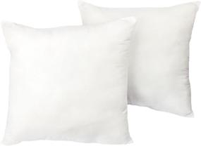 img 1 attached to 🛏️ Cozy Bed European Sleep Pillow - Set of 2, White - 26x26 inches, 4 inches thick