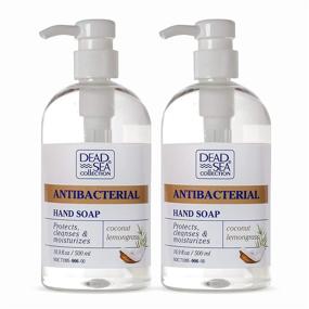 img 3 attached to Dead Sea Collection Coconut Lemongrass Antibacterial Hand Soap Set - 2-Pack (16.7 fl.oz/500ml) for Deep Cleansing and Protection against Daily Dirt and Bacteria