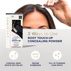 img 1 attached to 🖤 Пудра для затушевки отросли волос Clairol Root Touch-Up в черном цвете волос - упаковка из 3 штук, временное решение