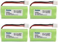 🔋 kastar 4-pack aaax2 2.4v 1000mah 5264 ni-mh перезаряжаемые батареи для телефонов bt-166342, bt-266342, bt-283342, at&t серии el логотип