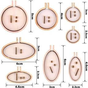 img 1 attached to 🧵 Набор мини-ободков для вышивки Jovitec Mini Ring - рамки для рукоделия (набор цветов 1) - 8 штук.