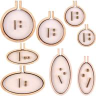 🧵 jovitec mini ring embroidery hoop set - frame craft favors (color set 1) - 8 pack logo