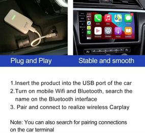 img 1 attached to Улучшите свой опыт использования Carplay с беспроводным адаптером 2021 Carlinkit 3.0 для заводской установленной CarPlay - совместим с B-ENZ, Volvo, VW, Hyundai, KIA, Mazda.