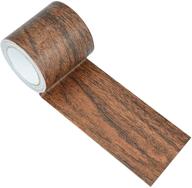 15ft wood grain adhesive repair tape patch | marrywindix roll for furniture and floor beautification - dark brown oak grain textured | ideal for home decoration logo