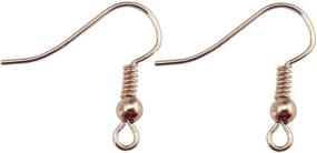 img 1 attached to 🌹 100 Pairs of Rose Gold French Earwire Earring Hooks/Dangle Earring Findings for DIY Jewelry Making (Model EH-1007-RG1)