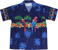 🌺 hawaii tropical parrot hawaiian boys' tops, tees & shirts - broader white clothing logo