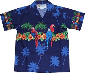 img 1 attached to 🌺 Hawaii Tropical Parrot Hawaiian Boys' Tops, Tees & Shirts - Broader White Clothing