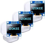 📺 izokee 0.96'' i2c iic 12864 pixel oled lcd display shield board module 4 pin for arduino raspberry pi (pack of 3, blue iic) logo