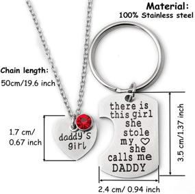 img 3 attached to 🎂 ZIMOXUAN Birthday Necklace and Keychain Set - Perfect Gift for Daughter: Girls' Jewelry