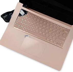 img 2 attached to 🌟 VFENG Premium 4-in-1 Full Body Skin Sticker Decal Decorative Protector for Microsoft Surface Laptop 3 15 inch - Gold, Enhanced SEO