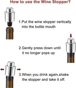 img 2 attached to 🍾 Wine and Champagne Stoppers with Pump – Qtto Professional Bottle Sealer for Wine, Champagne, Cava, Prosecco & Sparkling Wine – Champagne Sealer Stopper, 2 pack