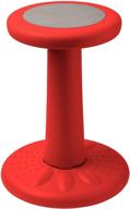 🪑 studico active kids chair - wobble chairs for juniors/pre-teens (grades 3-7) - flexible seating solution for restless children - 17.75" wobble chair - corrects posture, red logo