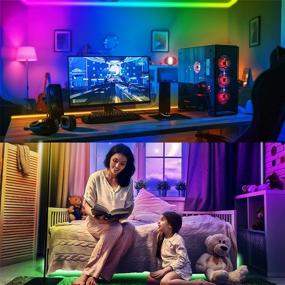 img 3 attached to High-Quality 50ft LED Strip Lights | Hyrion SMD 5050 RGB Color Changing LED Lights with 🌈 Dimmable 44-Key Remote Control | Ideal for Bedroom, Living Room, Kitchen, Home Décor | 2x 25ft Reels Included