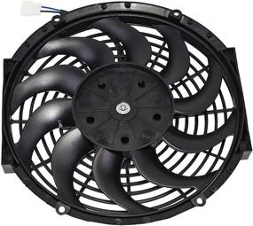 img 1 attached to 🔥 A-Team Performance 170071: Heavy Duty 12" Radiator Electric Cooling Fan with 10 Curved Blades, Reversible Push or Pull, 12V - 1400 CFM - Complete Mounting Kit - Ideal for Car Transmission Cooling - Black 12 Inches