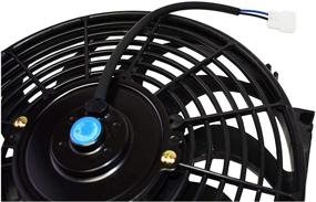 img 2 attached to 🔥 A-Team Performance 170071: Heavy Duty 12" Radiator Electric Cooling Fan with 10 Curved Blades, Reversible Push or Pull, 12V - 1400 CFM - Complete Mounting Kit - Ideal for Car Transmission Cooling - Black 12 Inches