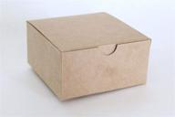 high-quality kraft favor or gift box 4 x 4 x 2, 12 ct - sturdy and elegant packaging logo