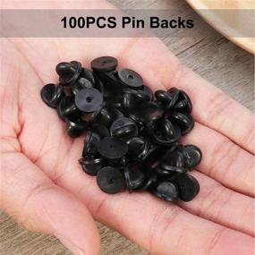 img 4 attached to Rubber 100PCS Safety Brooch Insignia