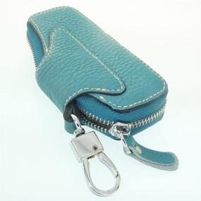 img 1 attached to Fashion Genuine Leather Keyring Organizer