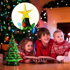 img 2 attached to 🌟 Yellow Star Ceramic Christmas Tree Light Decorations - Pack of 6 Plastic Light Ornaments for Enhancing Christmas Trees