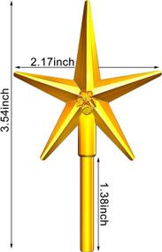 img 3 attached to 🌟 Yellow Star Ceramic Christmas Tree Light Decorations - Pack of 6 Plastic Light Ornaments for Enhancing Christmas Trees