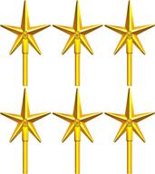 🌟 yellow star ceramic christmas tree light decorations - pack of 6 plastic light ornaments for enhancing christmas trees logo