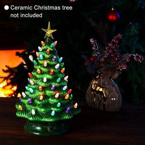 img 1 attached to 🌟 Yellow Star Ceramic Christmas Tree Light Decorations - Pack of 6 Plastic Light Ornaments for Enhancing Christmas Trees