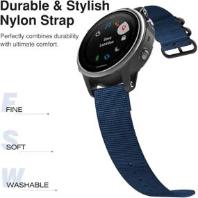 img 2 attached to 🔵 Моко браслет для умных часов Garmin Fenix 6S/6S Pro/5S/5S Plus - регулируемый королевский синий ремешок с металлической пряжкой