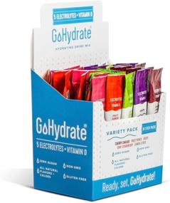 img 4 attached to 💧 GoHydrate Electrolyte Drink Mix: Naturally Flavored Sugar-Free Hydration Powder (Mixed, 30 Servings)