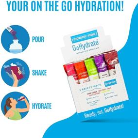 img 1 attached to 💧 GoHydrate Electrolyte Drink Mix: Naturally Flavored Sugar-Free Hydration Powder (Mixed, 30 Servings)