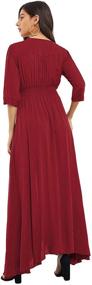 img 2 attached to Milumia Womens Button Sleeve Burgundy