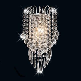 img 3 attached to 💎 Surpars House Crystal Wall Lamp in Silver: Enhancing Elegance and Brilliance