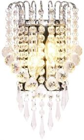 img 4 attached to 💎 Surpars House Crystal Wall Lamp in Silver: Enhancing Elegance and Brilliance