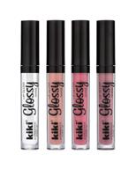 💋 get the perfect pout with kiki glossy shine lip gloss set of 4, including clear gloss - all made in u.s.a. logo
