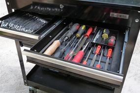 img 3 attached to 🔧 TOOL SORTER SCREWDRIVER ORGANIZER (BLACK) – Compact, Durable Screwdriver Organizer for Tool Drawers , Holds 16 Screwdrivers and 8 Bits , Declutter your Toolbox