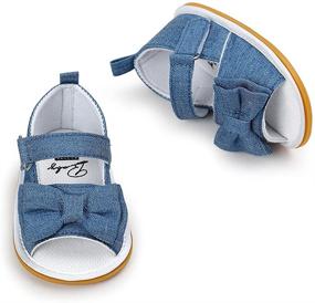 img 1 attached to 👶 Premium Lace Baby Sandals: Stylish Open Toe Shoes for Infant Girls & Boys- Soft Sole, Slip-resistant & Ideal for Wedding, Dress Up & Summer